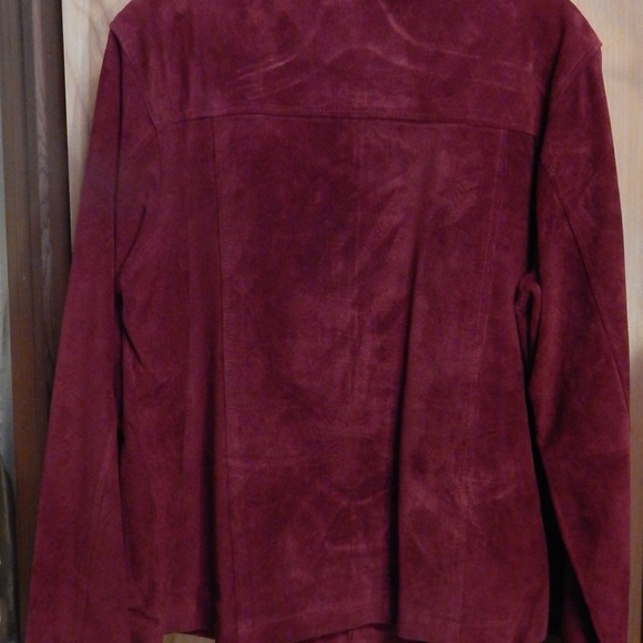 ATELIER B. THOMAS BURGUNDY RED SUEDE JACKET NWOT - Picture 3 of 5
